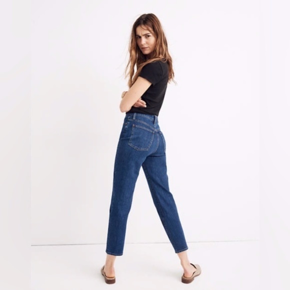 Madewell Tapered Jeans in Bellclaire Wash High Rise 26 Crop Length Blue - Picture 3 of 9
